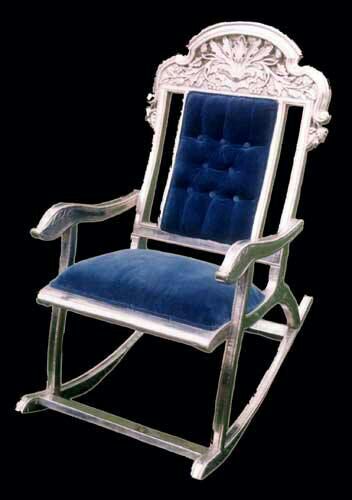 White Metal Rocking Chair