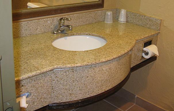 Non Polioshed Plain Natural Garnite Granite Bathroom Countertop, Size : 12x12ft, 12x16ft, 18x18ft