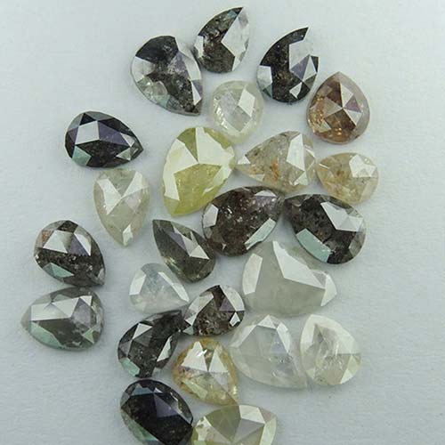 Pears Cut Brown , Black , Yellow , Off - White, Natural Diamonds
