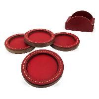 Leather Coasters With Stand