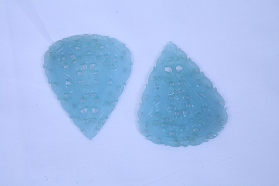 Aqua Chalcedony Carving