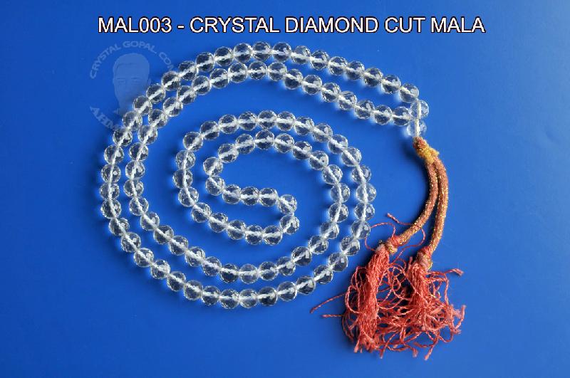 crystal diamond cut mala