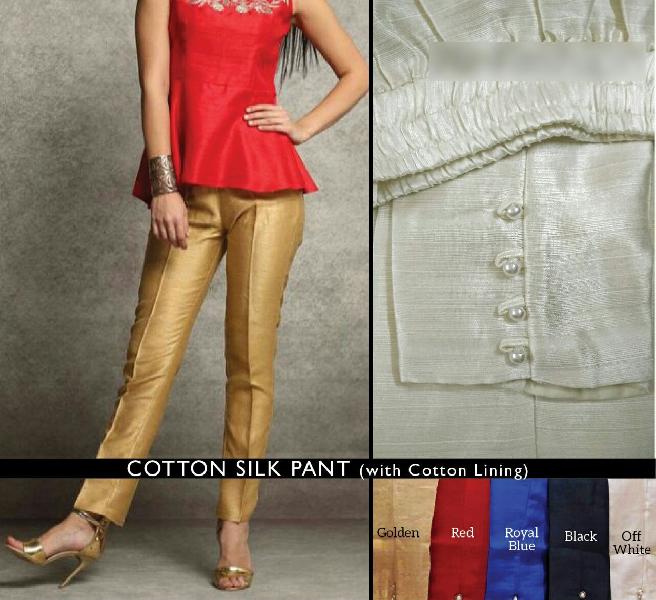 Cotton Silk Pants