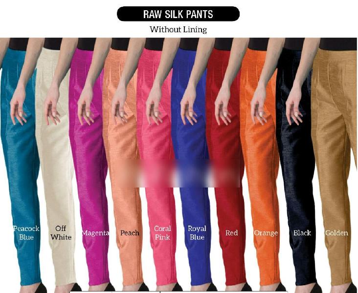 Buy Designer Made Multicolor Raw Silk Pants Silk Pants Premium Online in  India  Etsy  Pants for women Silk trousers Silk pants