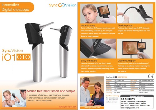 Video Otoscope, Color : Silver Black