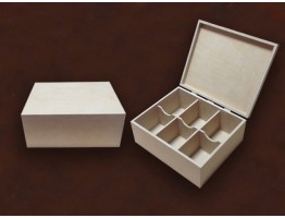 MDF 6 Partition Tea Chest Box, Size : 8.5