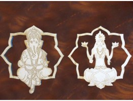 MDF Laser Cut Ganesh Lakshmi Cutouts
