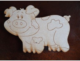 MDF Laser Cut Pig Cutouts, Size : 3