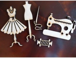 MDF Laser Cut Sewing Kit Cutouts