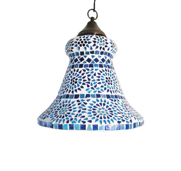 Blue Bell Mosaic Hanging Lamp