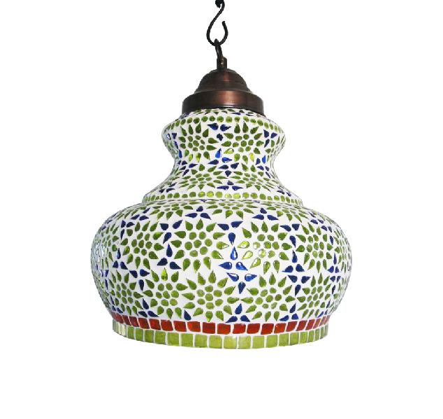 Greenish Gagan Mosaic Hanging Lamp