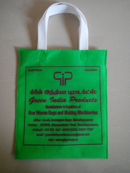 GIP Printed Non Woven Bags, Color : Green