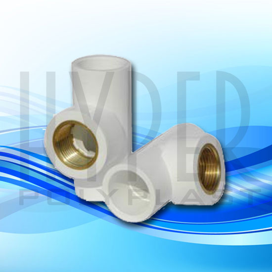 Round PVC Brass Pipe Tee, for Gas Fittings, Oil Fittings, Water Fittings, Technics : Molding