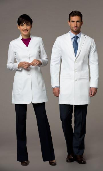 Full Sleeves Hospital Lab Coat, for Laboratory, Pattern : Plain