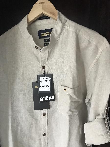 Linen Branded Plain Lenin Shirts Wholesale, Long Sleeve, Formal Wear at Rs  410 in Surat