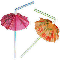 Round Plastic Umbrella Straw, for Drinking, Feature : Durable