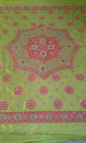 Green Embroidered Rumala Sahib