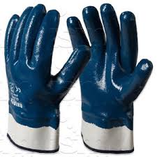 Nitrile Heavy Coated Gloves with Safety Cuff