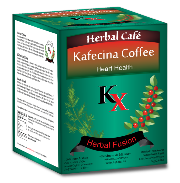 Heart Health Herbal Instant Coffee by Kafecina Coffee LLC, Heart Health
