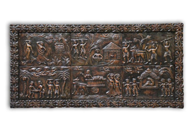 Terracotta Engraved Wall Hanging