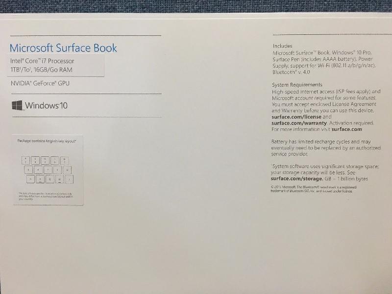 MICROSOFT SURFACE BOOK