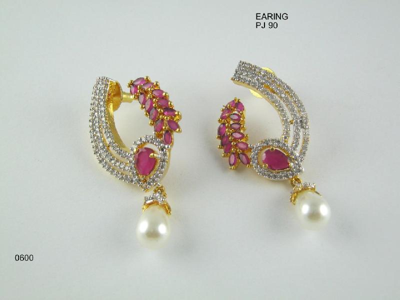 Polished American Diamond Earrings, Occasion : Party
