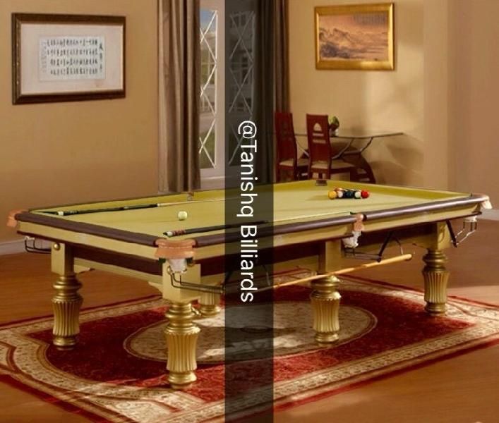 Polished Natural Wooden Indian Billiard Pool Table, for Playing Use