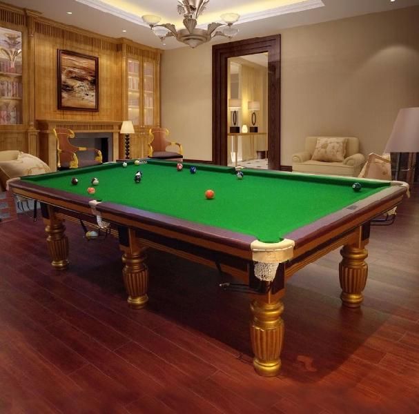 Natural Wood Polished Golden Snooker Tables Price, for Antique, Pattern