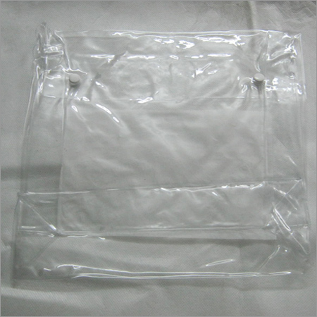 PVC White Snap Button Bags, Color : Transparent