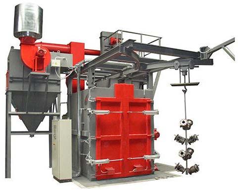 Y type Hanger Shot Blasting Machine, for Surface Cleaning