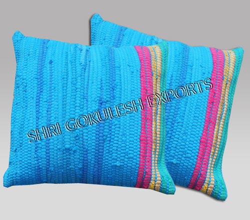 Cotton Handloom Cushion Covers, for Home, Living Room, Outdoor, Indoor, Decoration, Technics : Handmade