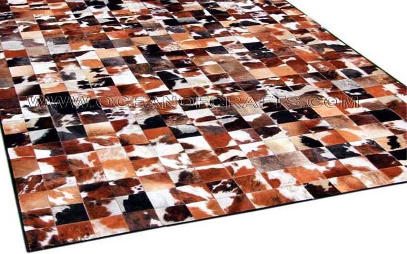 Leather carpets, for Home, Living Room, Office use, Indoor, Decoration, Floor Covering, Technics : Patchwork