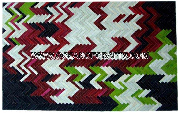 SGE leather rugs, Pattern : Chevron