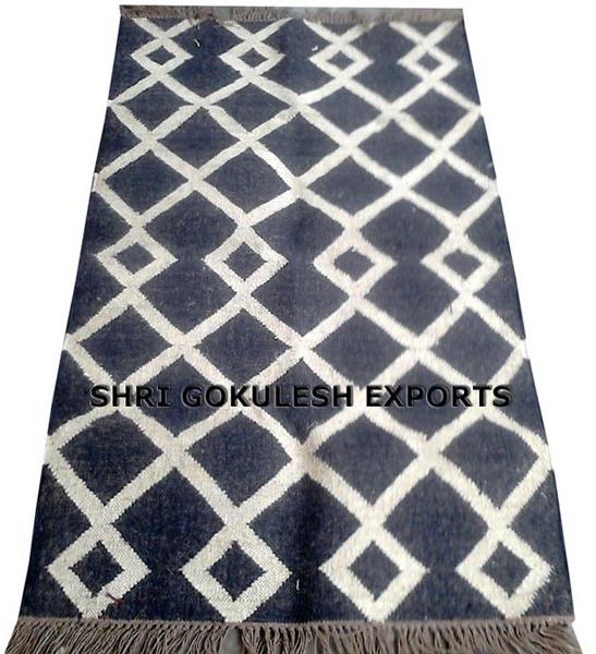 Wool / Jute Kilim Carpets Runners, for Home, Living Room, Offices Use, Indoor, Outdoor, Decoration
