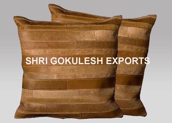 SGE Leather Cushion Covers, for Home, Living Room, Outdoor, Indoor, Decoration
