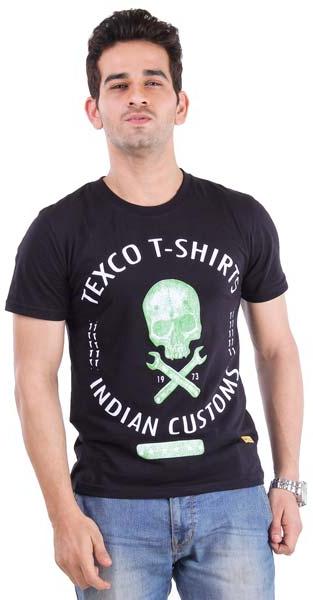 Mens Death Symbol Printed T-Shirt