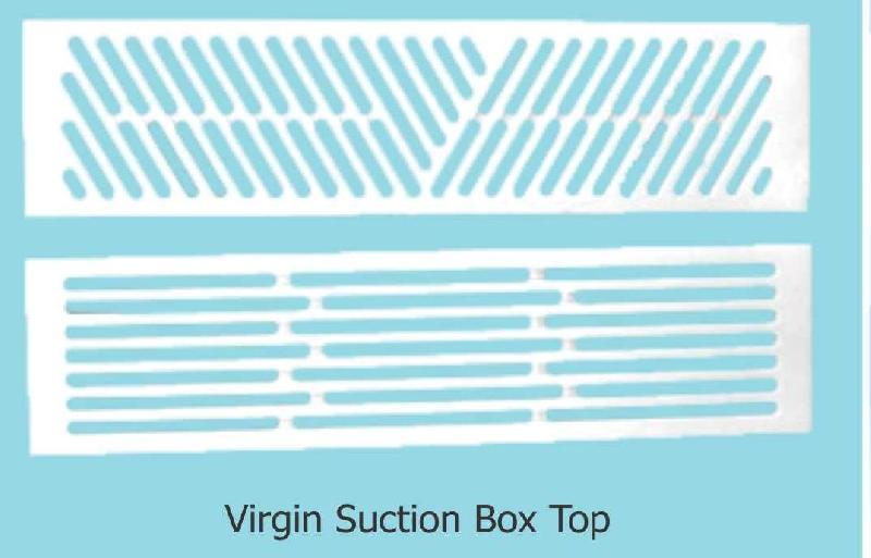 Rectangular Plastic Virgin Suction Box Tops, Pattern : Perforated