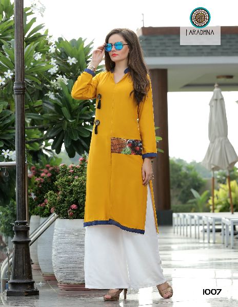 Rayon Chikan Kurtis, Age Group : 15-45 Years