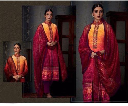 Semi-Stitched Women's Fancy Salwar Suit, Occasion : Wedding Wear