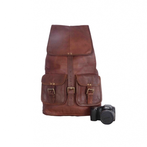 Leather Backpack Bag, for College, Travel, Size : Multisizes