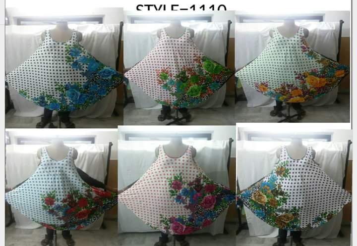 Ladies Umbrella Printed Dress