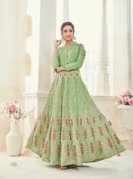 Beautiful Worked Gown Style Suit