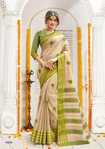 Embroidery Work Weaving Silk Sarees