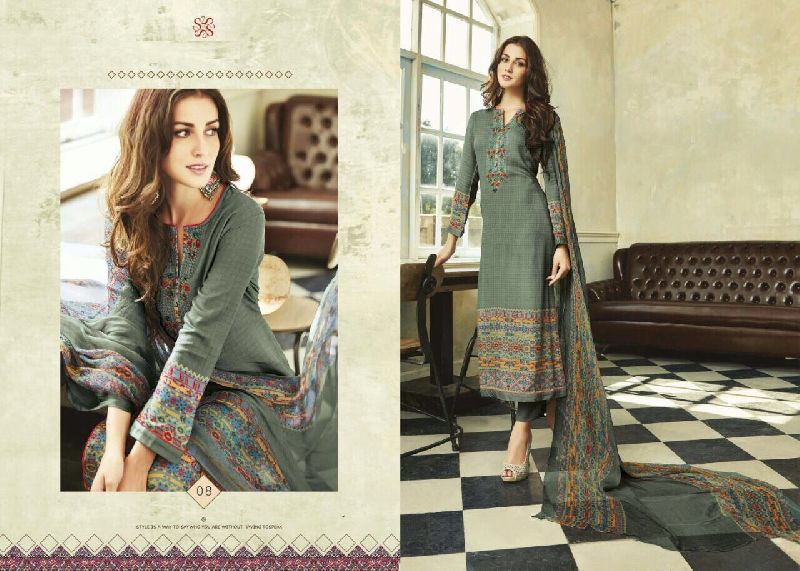 Pashmina Printed Pakistani Style Suit, Style : Casual Wear