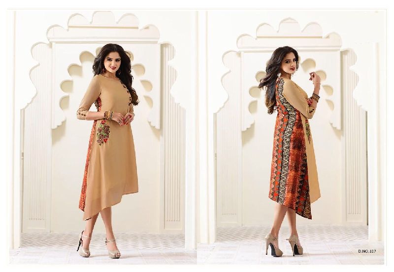 Georgette printed designer kurti, Age Group : Adults