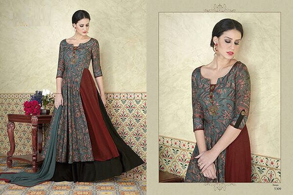 Stylish Pattern Printed Anarkali Suit, Gender : Women