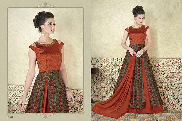 Tussar Silk Designer Anarkali Suit