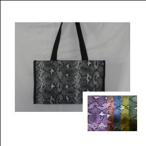 Shopping Bag Holder Oxford Weave Snake Skin Print