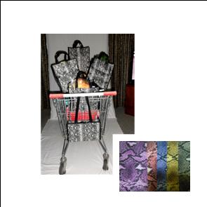 Shopping Bag Organiser  includes 4 matching shopping bags in oxford weave