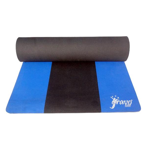 Triple Color Blue Mat for Fitness, Gym, Meditation  Exercise